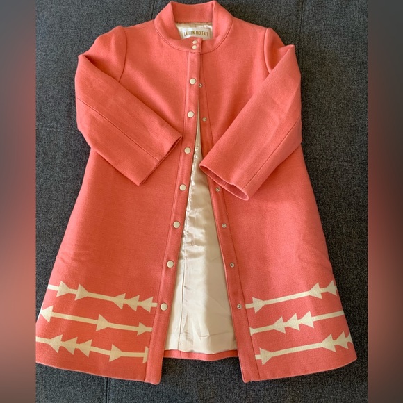 ANTHROPOLOGIE LAUREN MOFFATT Eastwood
Dress Salmon Wool Pea Coat Snaps.Size:M - Picture 4 of 9